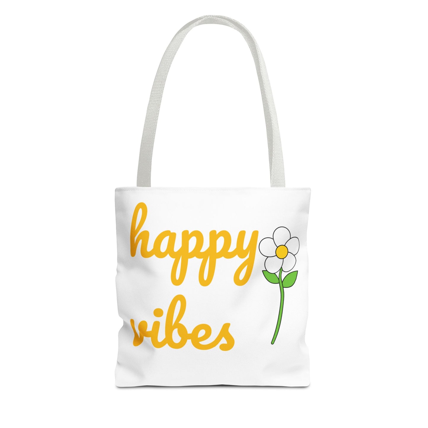 Happy Vibes Floral Tote Bag – Perfect for Sunshine Lovers & Everyday Joy