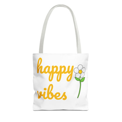 Happy Vibes Floral Tote Bag – Perfect for Sunshine Lovers & Everyday Joy